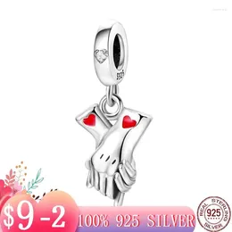 Charms Valentine's Day Hand In Love Forever Dangle Charm Fit Original Bracelet Necklace Silver Colour Beads Gift For Girlfriend