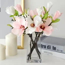 Decorative Flowers Mini Magnolia Artificial Flower Indoor Household Decoration Creative Silk Yarn Short Party Atmosphere Plants Branch