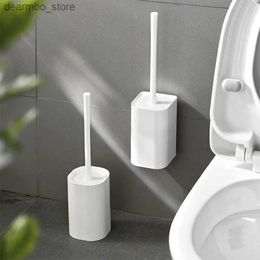 Cleaning Brushes Simple White Toilet Brush Nylon Head Water Leak Proof Base Wall Hanin or Floor Standin Cleanin Brush WC Bathroom Products L49