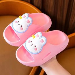 Summer Cute Cartoon Childrens Slippers Animals Fruit Pattern Breathable Comfortable Non-slip Soft Home Boys Girls Slippers Kids 240407