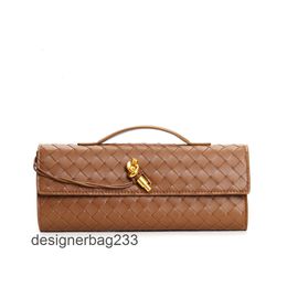 Women Cross Handle Lady Bags Long Woven New bottegs 2024 Clutch Hardware Stick Buckle Venetas Andiamo Purse Single Lock Shoulder Bag Baguette Fashion 0FCM