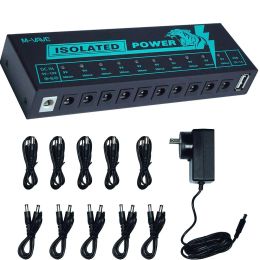 Cables MVAVE Isolated Power Guitar Effect Pedal 10 Isolated Outputs DC Output 9V 300mA Pedal Power Supply for Pedal Board Power