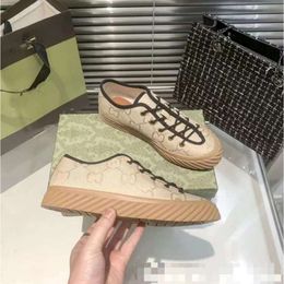 24SS Designer Cucci New Ggness Family Biscuit Shoes Candy Colour Classic Embroidery Low Cut Trendy Couple Canvas Shoes For Women