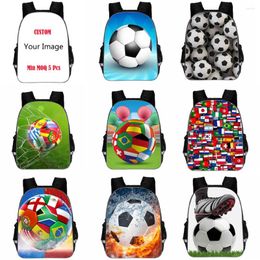 Day Packs 11 Inch Kids Training Bags Soccer Student Child Football Printed Ronaldo Bookbag For Kindergarten Drop