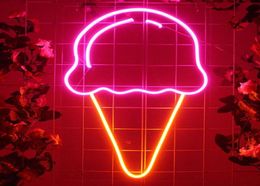 Other Lighting Bulbs Tubes Ice Cream Modern Neon Sign Lights Custom Anime Flex Led Mural Wall Hanging Home Shop Decor Personaliz8812365