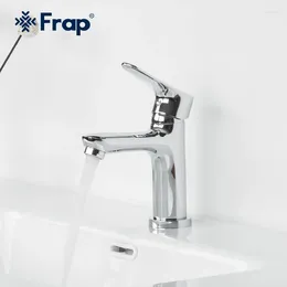 Bathroom Sink Faucets Frap Chrome Basin Faucet Washbasin Tap Single Handle Cold Mixer Deck Mounted Torneira