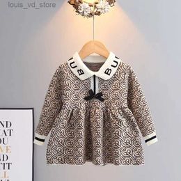 Girl's Dresses Heart Shape Thick Children Princess Kids Winter Heart Letter Bow Dress for Girl Clothing T240415