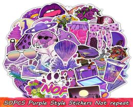 50PCS VSCO Purple Waterproof Stickers Pack for Girls Teens to DIY Laptop Water Bottle Scrapbook Suitcase Room Decor Party Favors3191076