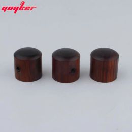 Cables 3 Pcs Guyker Red /black Brown Sandalwood Potentiometer Knob Inner Diameter 6mm for Guitar Bass Accessories