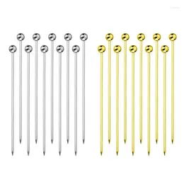 Forks Stainless Steel Cocktail Picks Reusable Appetizers Washable Garnish Sticks Drink Skewers Kitchen Accessories