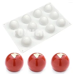 Baking Moulds 12 Cavity Round Ball Shape Silicone Cake Mould Mousse Chocolate Mould Bakeware Home Kitchen Dessert Tools