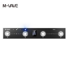 Cables Mvave Chocolate Bt Wireless Midi Controller 4 Footswitch Supports Usb Midi Foot Controller Pedal App Control Guitar Pedal