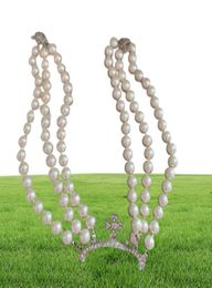 Designer Multilayer Pearl Rhinestone Orbit Necklace Clavicle Chain Baroque Pearl Necklaces for Women Jewellery 5717644