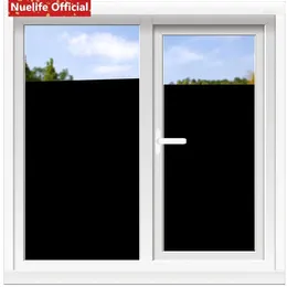 Window Stickers 200cm Wide Black Opaque Glass Film Living Room Kids Bathroom Bedroom Kitchen Office Sunscreen Insulation Pvc