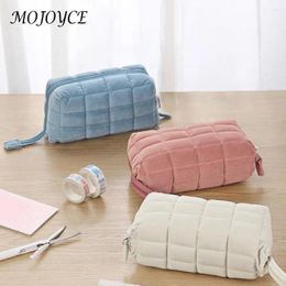 Cosmetic Bags Pillow Shape Bag Multifunction Quilted Creative Pencil Box Large Capacity Travel Toiletry Cotton For Outdoor