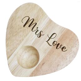 Plates Wooden Heart Breakfast Eggs Board Odourless And Non-toxic Egg Stand For Western Dinner Of Formal