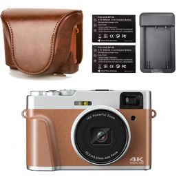 4K Digital Camera Auto Focus 48MP Vlogging for and AntiShake Video Autofocus with Viewfinder Flash Dial 240407