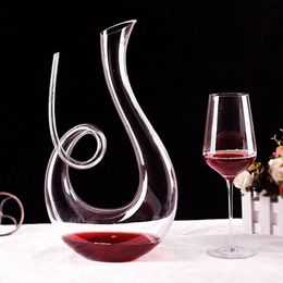 1700ML Wine Decanter Swan Red Snuggie Decanters Hand Blown Bar Party Carafe Leadfree Fashion Crystal Champagne Aerator Set 240407