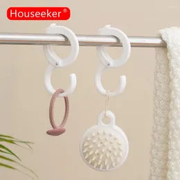 Hangers 4PCS Windproof Hanger Hook Adjustment S-Shaped Wardrobe Kitchen Bathroom Closet Organiser Holder Storage Rack For Bag Towel