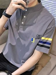 Mens T Shirts 2023 Style Summer Short Sleeve T-shirt Men Trend Loose-Fit Polo Shirt Large Size On Clothes Pure Cotton Wear