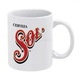 Mugs Sol Mexican Beer White Mug Coffee Girl Gift Tea Milk Cup Cerveza Masa Funny Cocks Maga Mexicans Alway