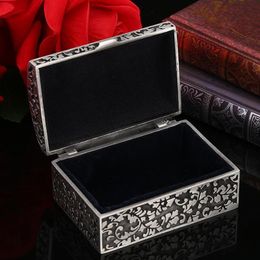 DHL Classic Vintage Metal Jewellery Box Ring Small Trinket Storage Organise nlr Chest Christmas Gift Silver for Girls Women nx6324719