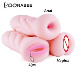 Pocket Pussy Realistic Vagina Real Pussy Anal Male Masturbator Sex Toy for Men Sex Toys for Adults Artificial Vaginal Mouth Y201113675097