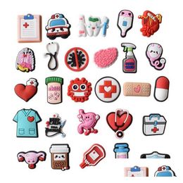 Shoe Parts & Accessories Wholesale Nurse Doctor Medical Supplies Charms Shoes Drop Delivery Dhogt