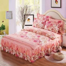 Bedding Sets 4 Pcs/Set Bed Sheet 2 Pillowcase Quilt Duvet Covers Warm Family Set Wedding Housewarming Gift With Elastic Band