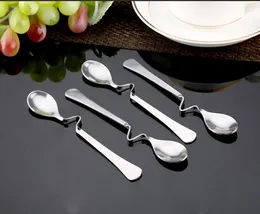 Coffee Scoops 100 Pcs Creative Special Modelling Tea Spoons Chinese Stainless Steel Suspensible Long Handled Kitchen Tool