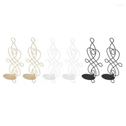 Candle Holders 2 Sets Iron Wall Mounted Holder Foldable Chinese Knot Shape Innovative Candlestick Home Room Decoration