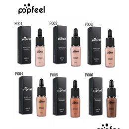 Foundation Popfeel Perfect Liquid 15Ml Beautif Cosmetics Makeup 6 Colors Brighten Concealer Foundations Ship9502523 Drop Delivery Heal Otjhe