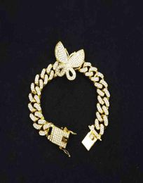 Jewelry fashion inlaid Bracelet smart big butterfly Cuba inlaid diamond bracelet17522608081779