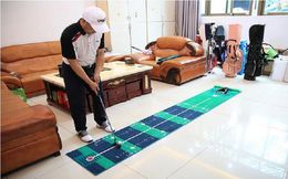 Golf Putting Green Golf Putter Putting Mat Trainer Indoor Mini Golf Equipment Training Aids Blanket Kit Mat for Home Office9400533