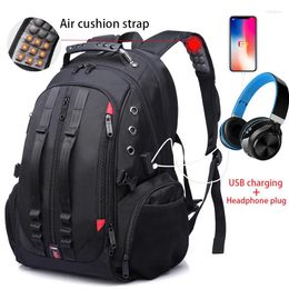 Backpack Male 45L Travel 15.6 Laptop Men Women USB Anti Theft Waterproof Backpacks For Teens Schoolbag Youth Mochila