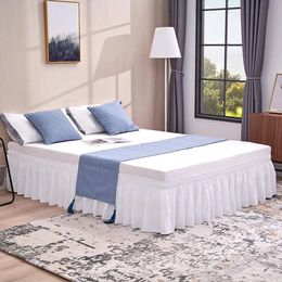 Home el Bed Skirt Cover Without Surface White Elastic Band Wrap Around Protector Couvre Lit 240415