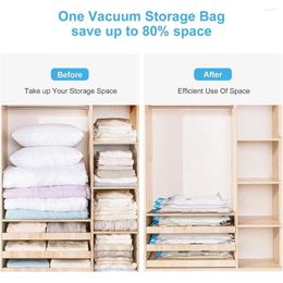 Storage Bags Vacuum Bag For Clothes With Valve Transparent Border Folding Compressed Reusable Blanket Quilt Organizer Tra