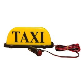 DC 12V Taxi Sign Light,Taxi Cab Roof Top Illuminated Sign,Sealed Waterproof Taxi Lighting with Magnetic Base,Yellow Shell