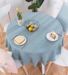Cotton Linen Table Cloth Round Wedding Party Table Cover Nordic Coffee Tablecloths Home Kitchen Decor316M7276000