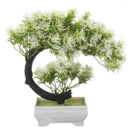 Decorative Flowers Home Decor Fake Ornaments Plants Potted Small Bonsai Plastic Tree Artificial For Indoor