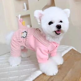 Dog Apparel Pet Sweater Autumn Winter Warm Jumpsuit Small Harness Cat Fashion Cartoon Clothes Puppy Pajamas Yorkshire Pomeranian Poodle