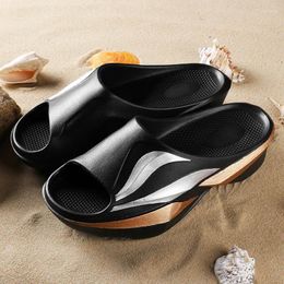 Slippers Summer Thick Bottom Beach Sandals Couple Models Daily Leisure Lightweight Men And Women