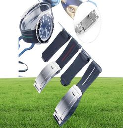 Watch Bands Rlx Special Rubber Strap Glidelock For Submarine GMT Bracelet 20mm Watchband Oyster Flex Explorer Fit 169mm Buckle2412103