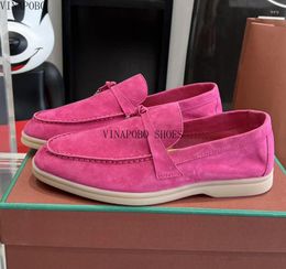 Casual Shoes 2024 Leather Tassel Moccasins Women Soft Suede Candy Colour One-pedal Loafers Comfort Driving Flat Woman