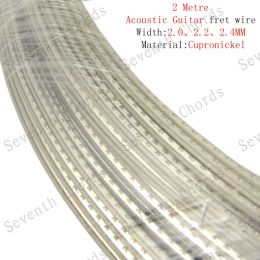 Guitar 2 Meters Cupronickel (CopperNickel Alloy) Guitar Fingerboard Line Fret Wire For Acoustic guitar / Width 2.0mm & 2.2mm & 2.4mm