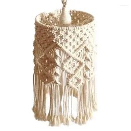 Tapestries Bohemian Handknitted Lampshade Tapestry Wall Hanging Lamp Room Coffee Restaurant Decoration Macrame