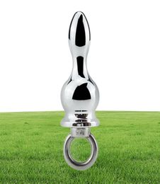 30105cm 98g Small size pull ring Crystal Metal Anal plug Booty Silver Stainless steel Jewelry butt plug Sex toys Product2555233