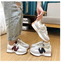 Casual Shoes Sports Luxury Woman Sneakers Colour Block Trendy Soft Sole Couple Sneaker 44 Spring Autumn 2024