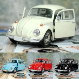 Decorative Figurines 2024 1:32 Est Arrival Retro Vintage Beetle Diecast Pull Back Car Model Toy For Children Gift Decor Cute Miniatures