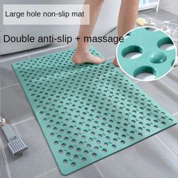 Bath Mats Bathroom Openwork Silicone Non-slip Carpet Shower Floor Mat Household Easy To Clean Suction Cup Square